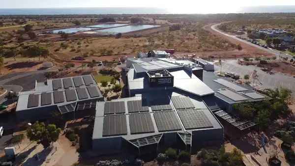 Commercial solar power system at Ningaloo Aquarium and Discovery Centre.