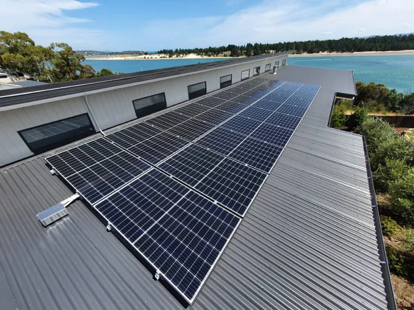 Home solar power system project completed in Tasmania.
