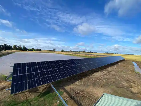 100kW ground mount solar panel installation by Byers Electrical.