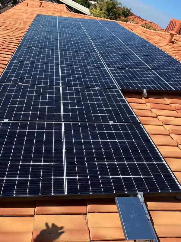 Solar panel installation by Fritts Solar of Perth.