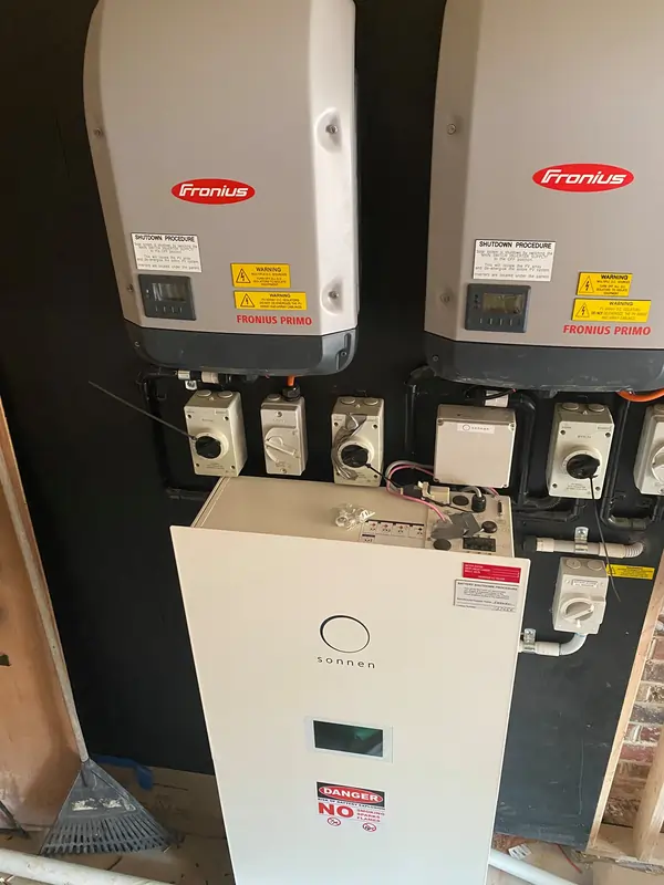 Fronius and Sonnen installation by Helcro Solar of Melbourne.