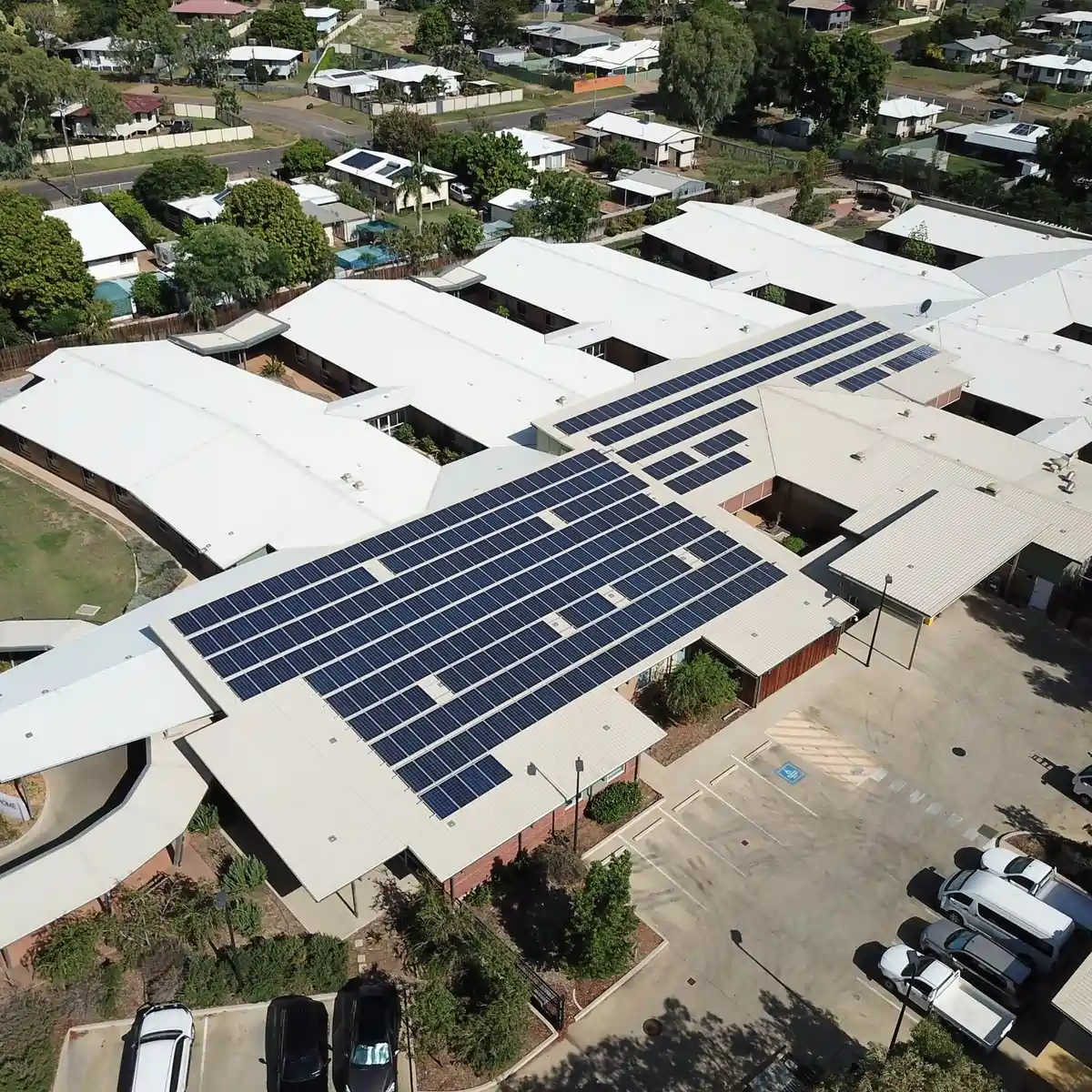 Solar installation at Laura Johnson Nursing Home.