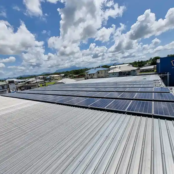 Solar panel installation at Edmonton Queensland by Intrust Group of Cairns.