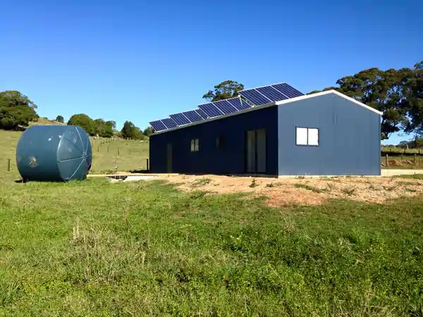Solar panels installed on a shed in Myocum by Off Grid Solar Kits.