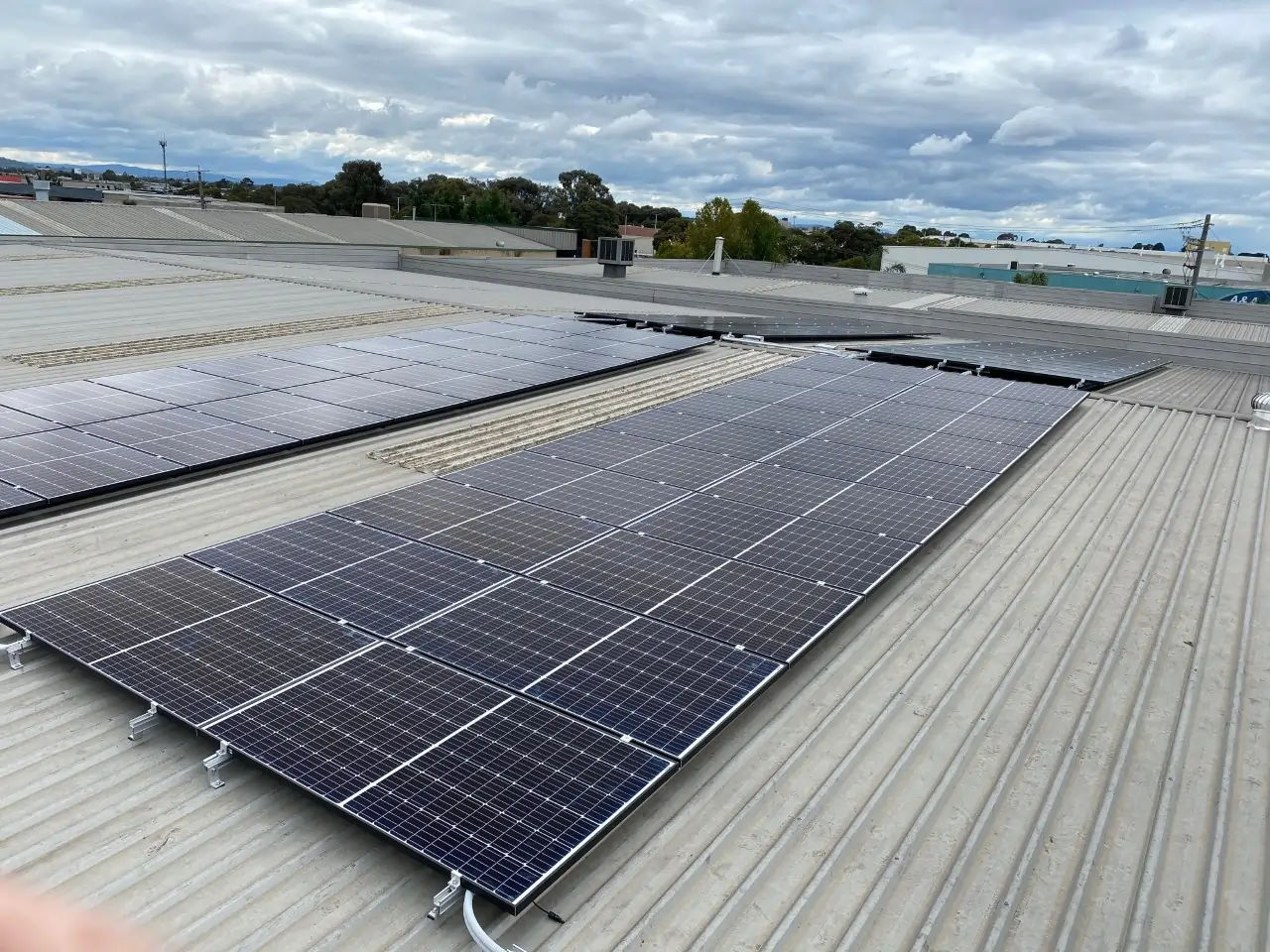 Solar panel installation by Online Air and Solar.