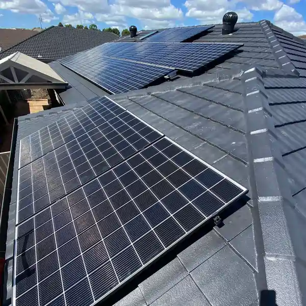 Home solar panel installation by Solaray Energy.
