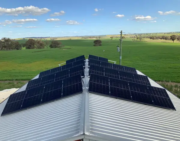Solar panel installation by Webb Electrical and Solar of Young NSW.