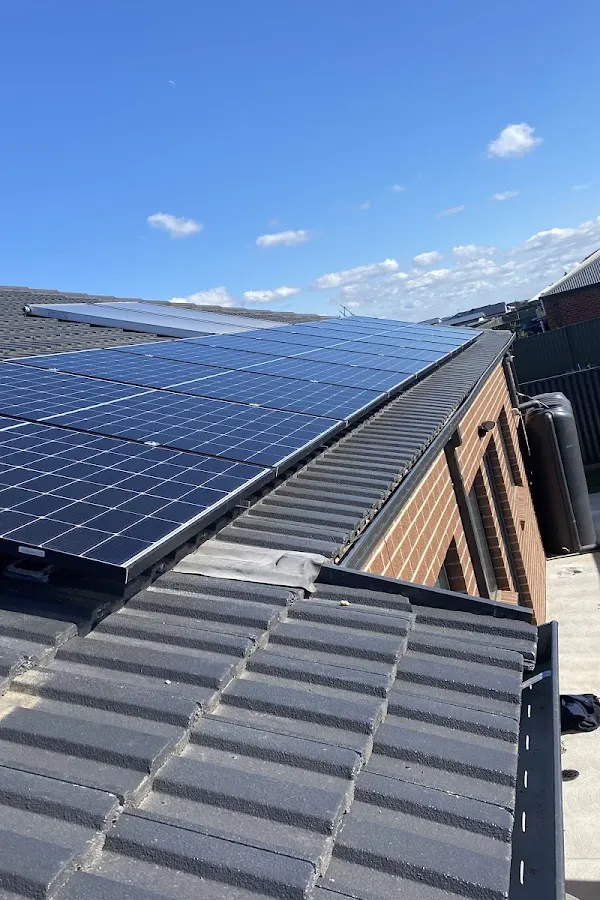 Home solar panel installation in Ballarat.