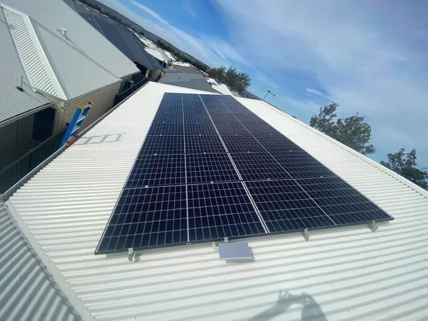 Solar panel installation by AC Electrical and Air Conditioning.