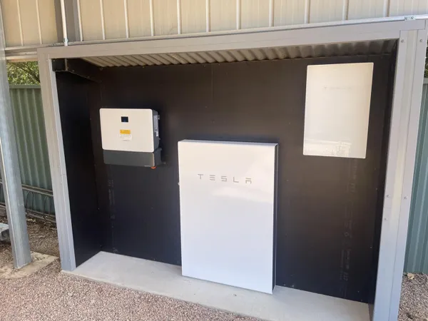 Tesla Powerwall install image from the Active Energy Group facebook page.