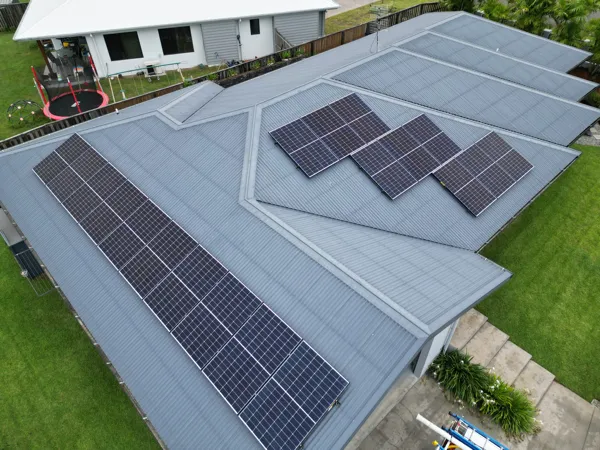 Home solar panel installation.