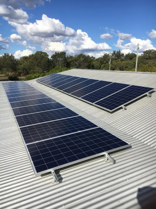 6.6kW solar power system installed at Blackbutt .