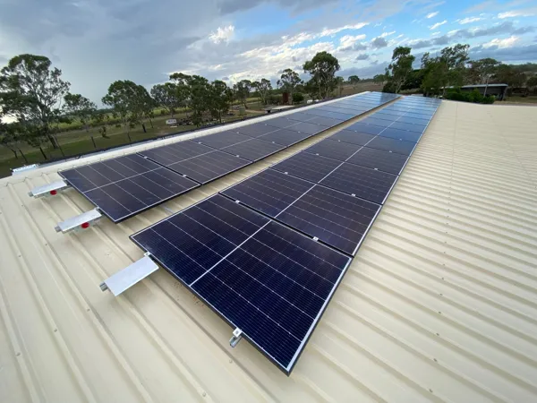 Home solar panel installation.