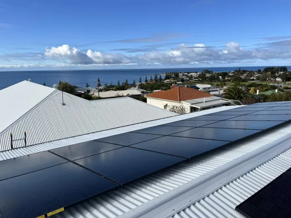 Home solar panel installation.