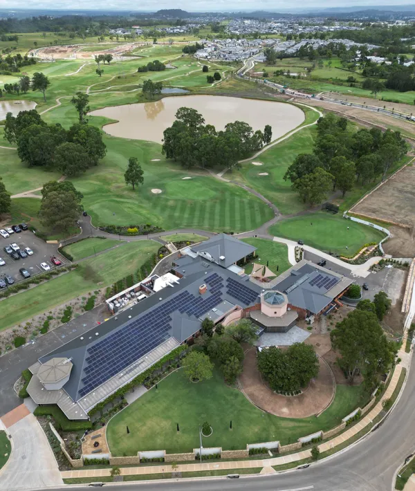 Pure Glory! 99.88kW solar system at Lakeside Golf Club NSW. Image from Blue Tech Energy's facebook page .