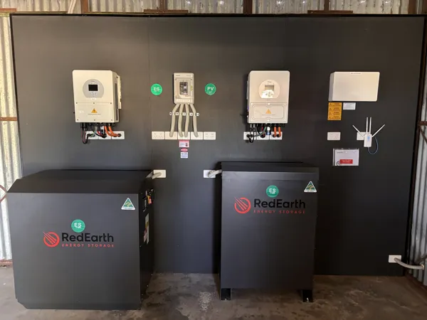 RedEarth energy storage system install completed in Tenterfield.