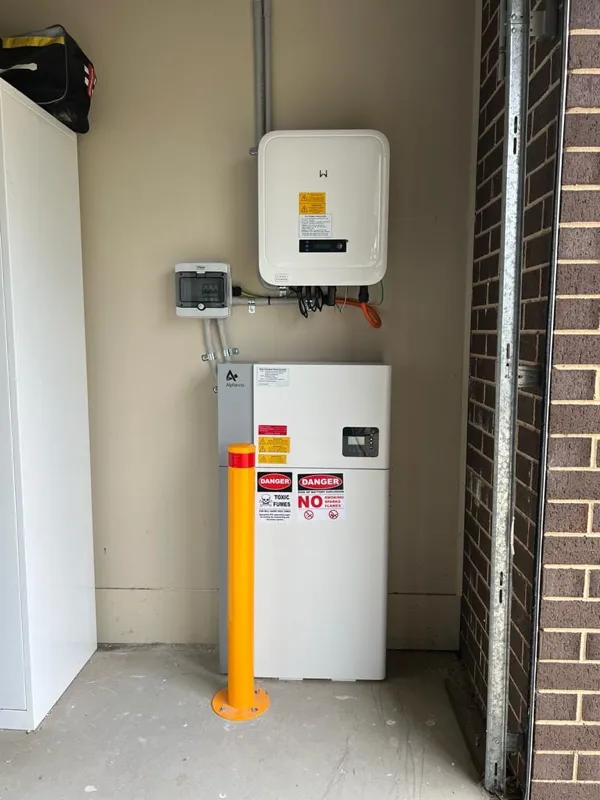 Solar battery installation by Brightworks Solar.