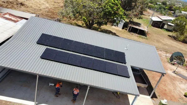 Full blacked out solar panel installation for a slick look by C and D Electrical and Instrumentation.