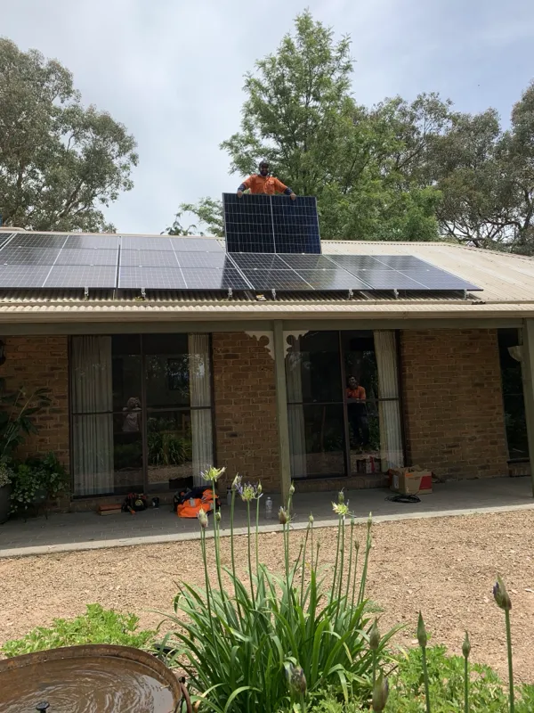 Solar panel installation by CBR Solar and Electrical.