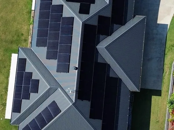 Home solar power system image from CDC Solar and Electrical's Google Maps review.