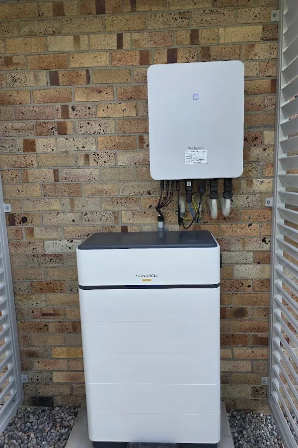 Sungrow battery storage system installation.