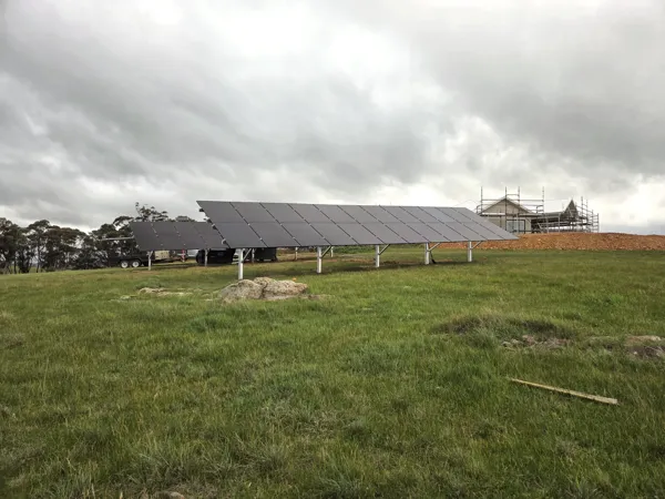 21.12kW ground-mounted solar array in Derrinal VIC.