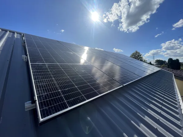 Solar panel installation image from Coopers 24hr Electrical.