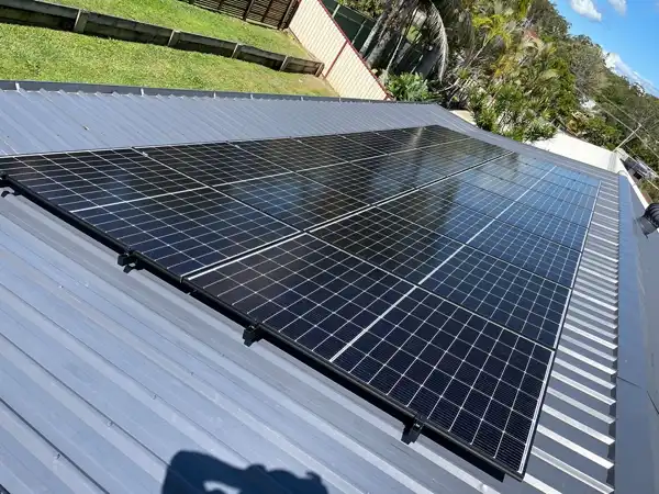 Solar panel installation by Custom Solar Power.