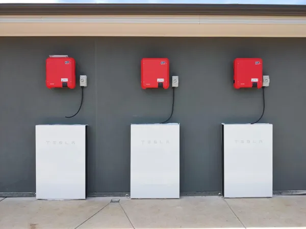 Three Tesla power walls with SMA inverters.