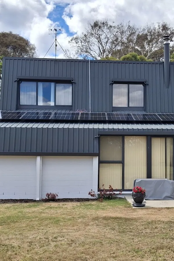 Home solar power system installation.