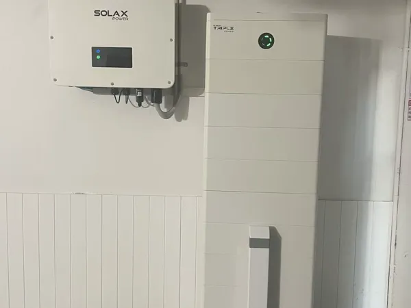 Home energy storage system installation.