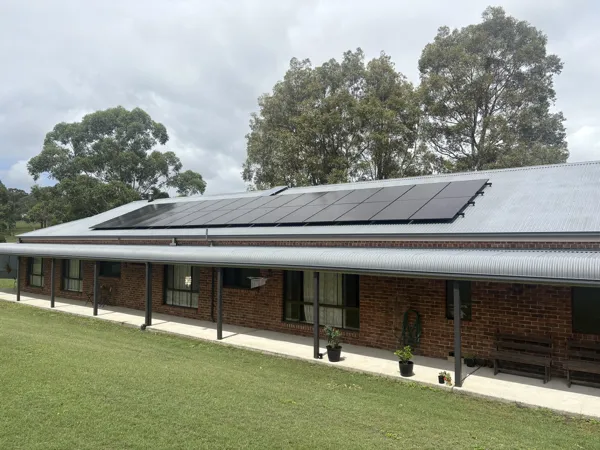 Home solar panel installation.