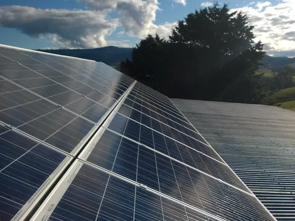 Solar panels installed in the country.