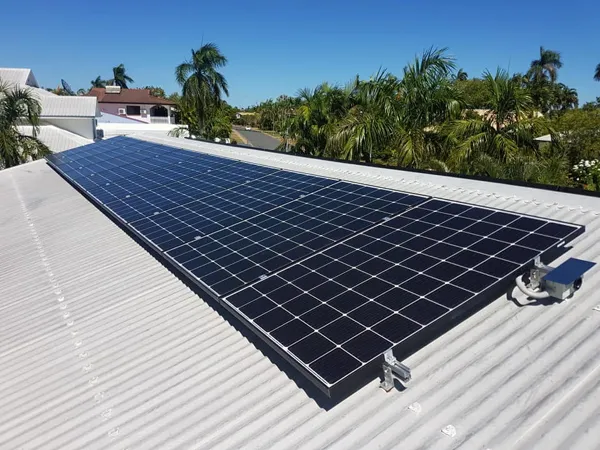 Image of some solar panels from the Eco Tech Electrical Facebook page.