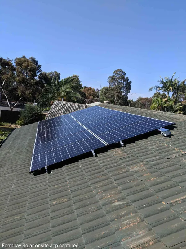Home solar panel installation by Ecosmart Energy Group.