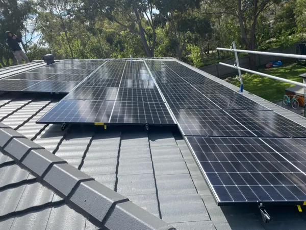 Solar panel installation image from Electrical Masters google reviews.