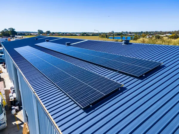 Commercial solar panel installation by GCR Electrical Systems.