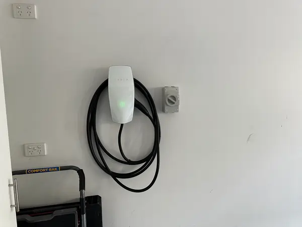 Tesla well charger installed by Globe Electrical Solutions of Brisbane.