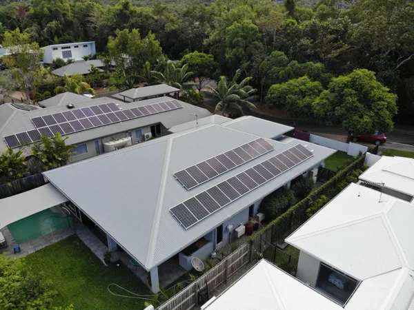 Home solar power system installation in Cairns.