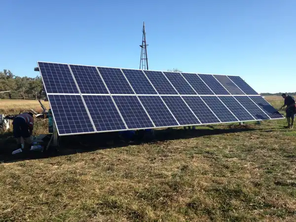 Ground mounted solar power system by Guy Andrews Electrical.