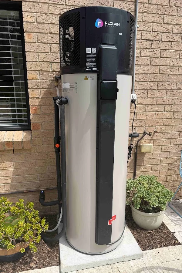 Hot water heat pump installation.