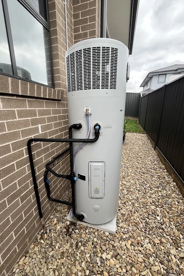 Hot water heat pump installation.