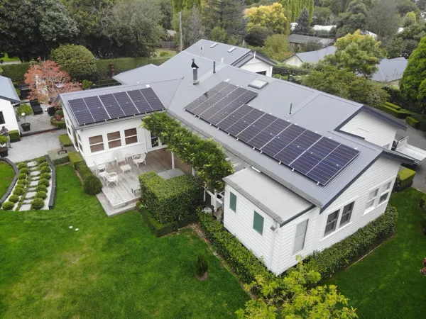 Beautiful home solar panel installation.