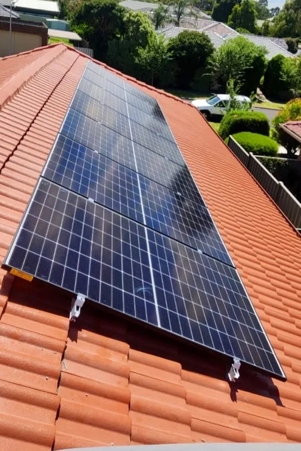 Home solar panel installation.