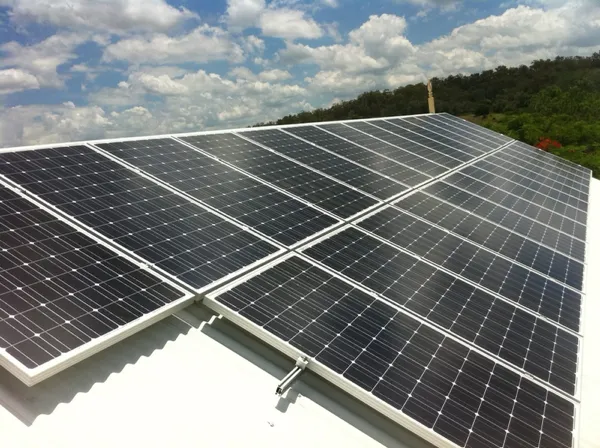 Home solar panel installation.