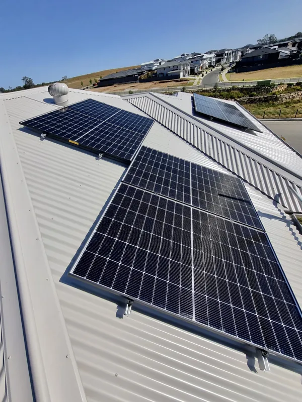 Home solar panel installation.