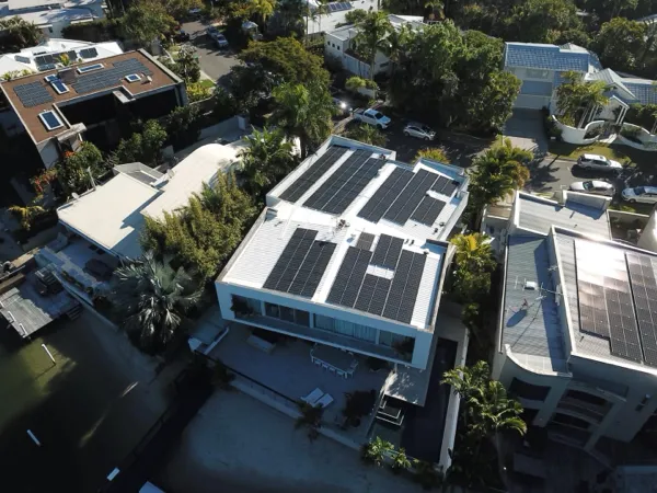 Large home solar power system at Noosa Heads.