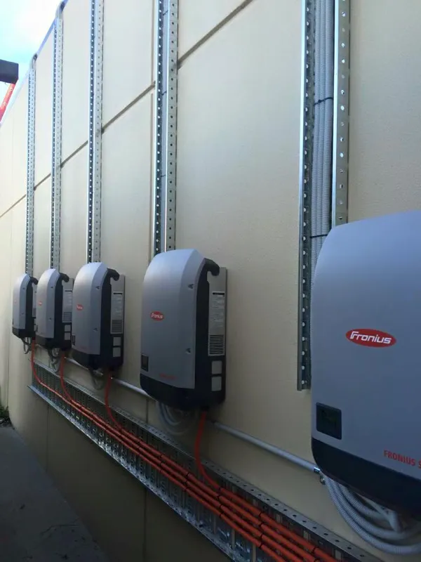 Fronius inverter installation.