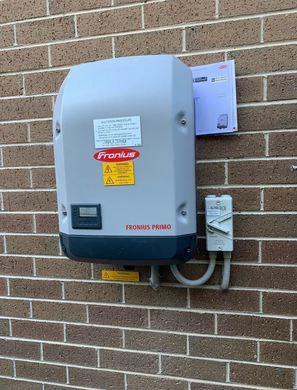 Fronius solar inverter installation by Patel Electrical of Clyde North, Melbourne.