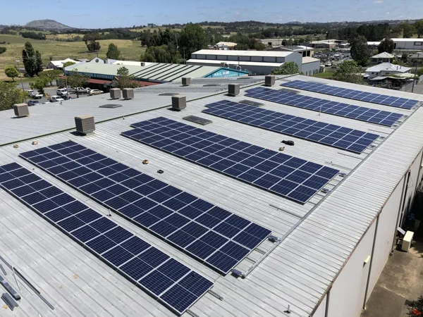 99.76kW solar power system installation on IGA Yass NSW.